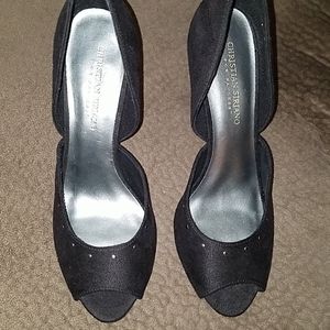 COPY - LIMITED EDITION! CHRISTIAN SIRIANO!  Women's black open toe heels